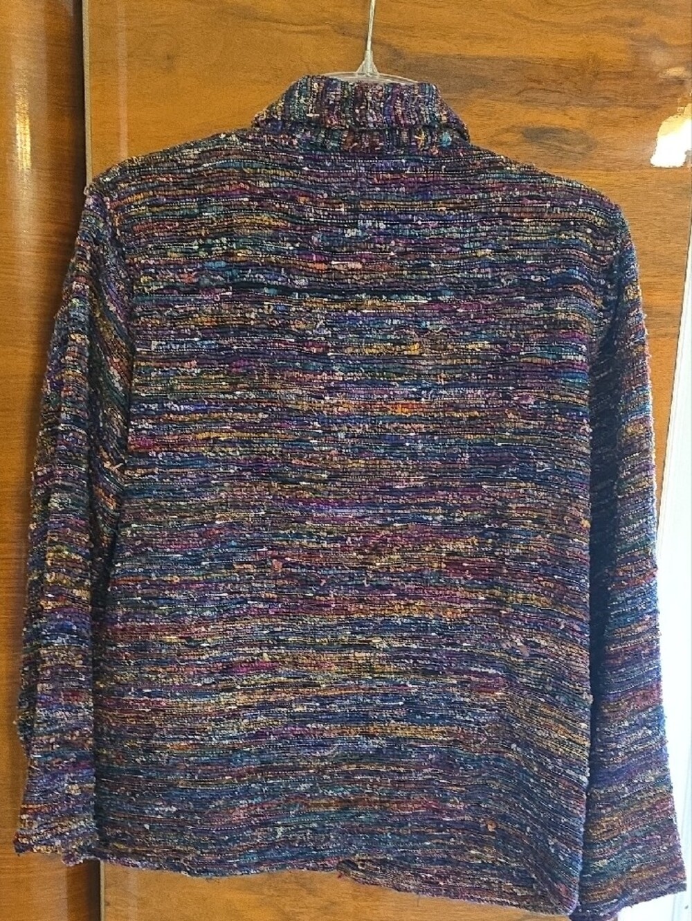 Chico's Multicolor Textured Button Jacket - Picture 3 of 5